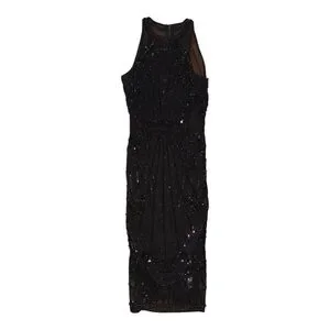 french connection beaded dress FRENCH CONNECTION NAVY BEADED & SEQUINNED SLEEVELESS SHIFT DRESS SIZE –  Whispers Dress Agency main image 1